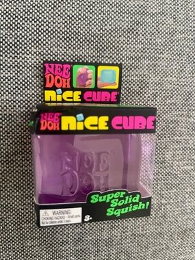 NeeDoh Nice Cube Purple Super Solid Squish Toy